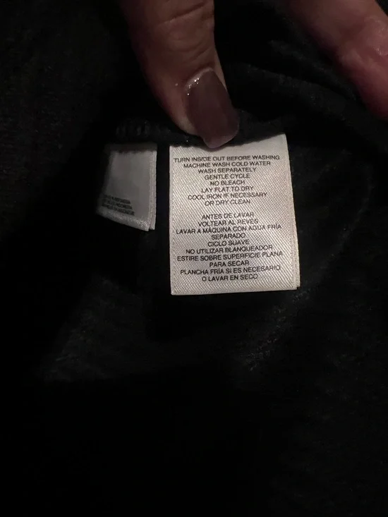 Anne Klein Black Textured Blouse Size Large Puff Sleeve Career Top Like New - Picture 5 of 7